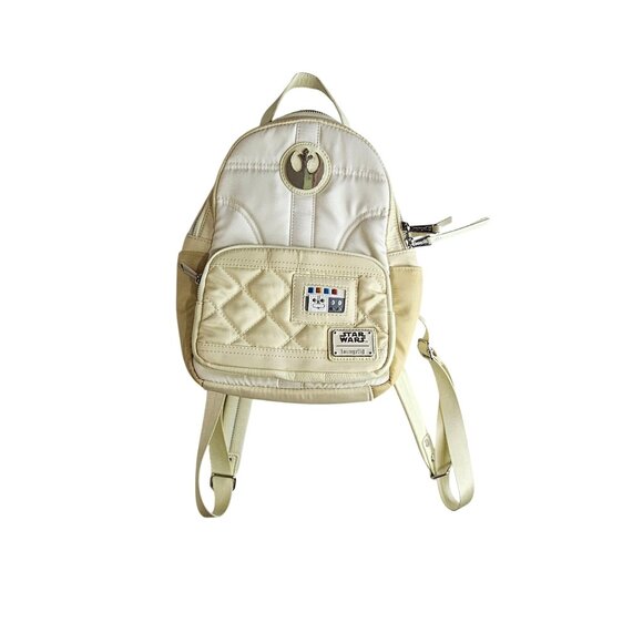 Loungefly Star Wars Princess Leia Hoth Cosplay Mini Backpack Faux Leather Cream - Picture 13 of 16